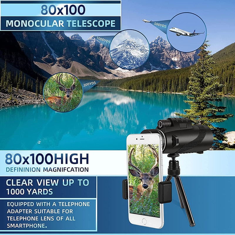 HD Monocular Long Range Zoom Telescope